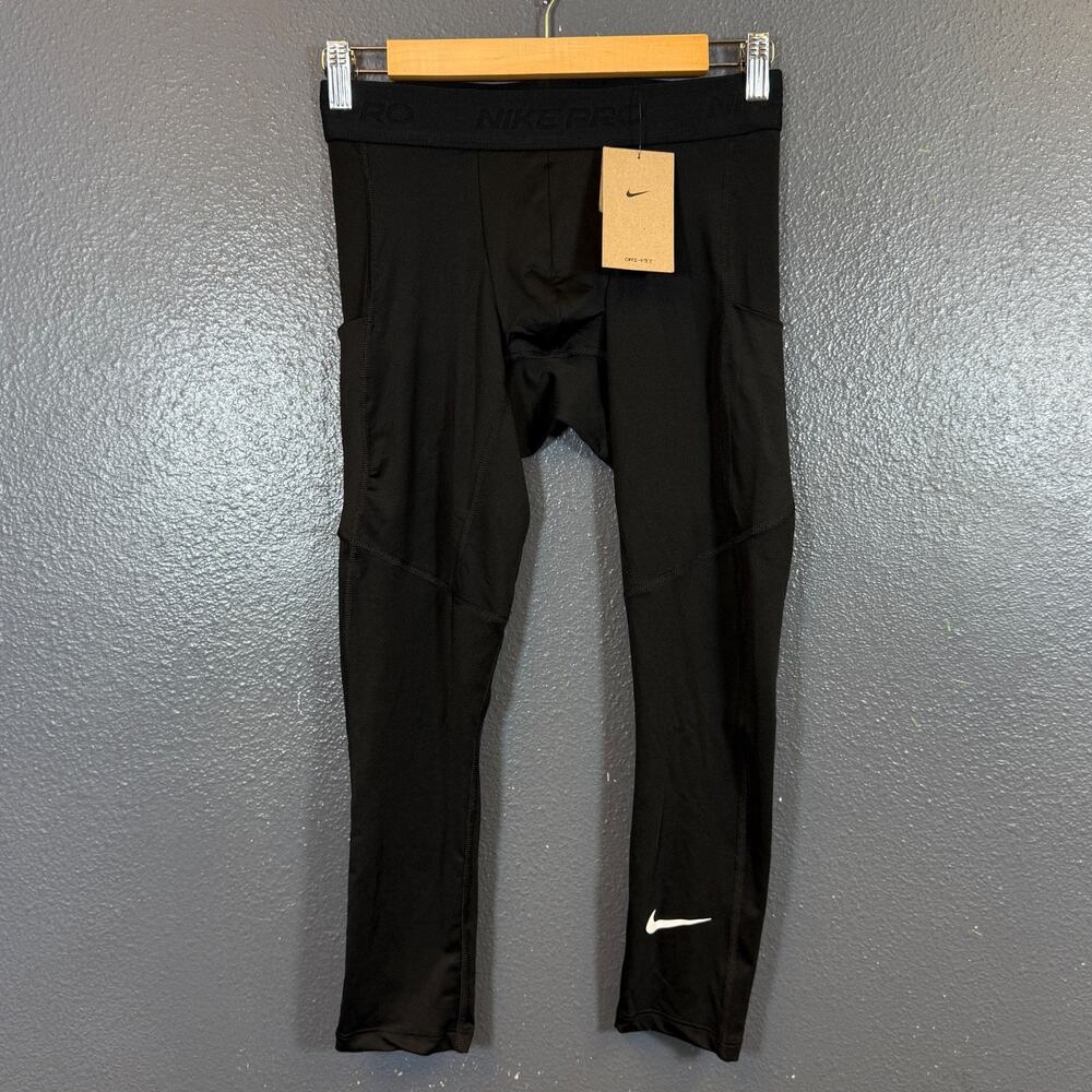 Nike Pro Dri-FIT 3/4 Tights Men’s S Black FB7950-010 Compression Training NEW